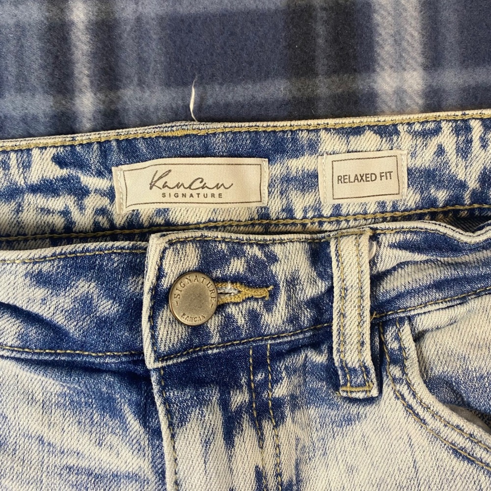KanCan Signature Relaxed Fit Acid Wash Distressed Jeans VBK1914A Light Blue 27 - Picture 2 of 7